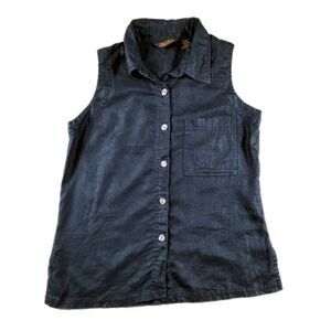 LINEN EDDIE BAUER BLOUSE DARK ACADEMIA WHIMSYGOTH PREPPY GOTH SUMMER WITCHY